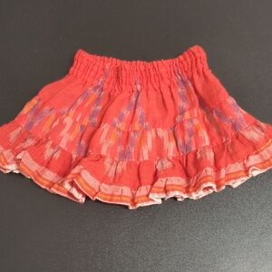Cleobella Red and Purple Mini Skirt